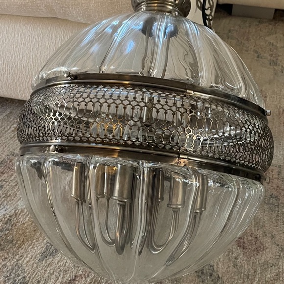 Custom Handblown glass and metal pendant - Picture 5 of 6